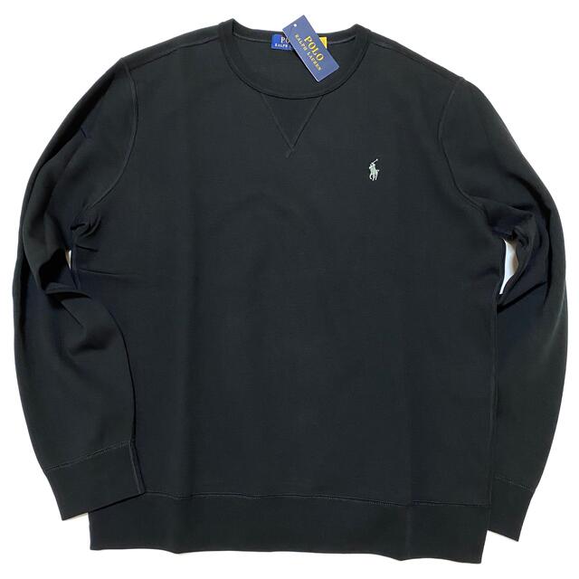 POLO RALPH LAUREN(ポロラルフローレン)の新品 ラルフローレン ダブルニットスウェットトレーナー M/ブラック メンズのトップス(スウェット)の商品写真