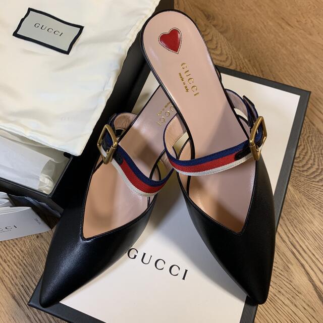 割引あり 未使用！グッチ GUCCI バンブーパンプス ブラックカーフ