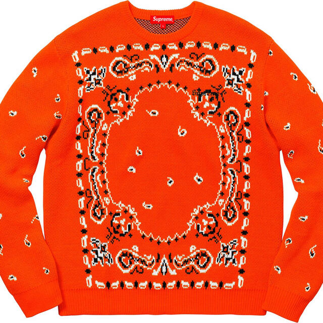 Supreme Bandana Sweater バンダナセーター XL 50%OFF メンズ | bca.edu.gr