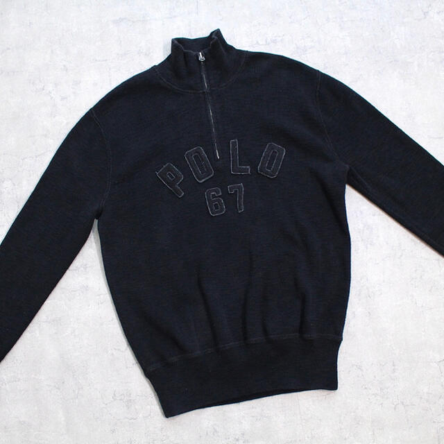 POLO RALPH LAUREN(ポロラルフローレン)のPOLO RALPH LAUREN ポロラルフローレン ハーフジップ デカロゴ メンズのトップス(ニット/セーター)の商品写真