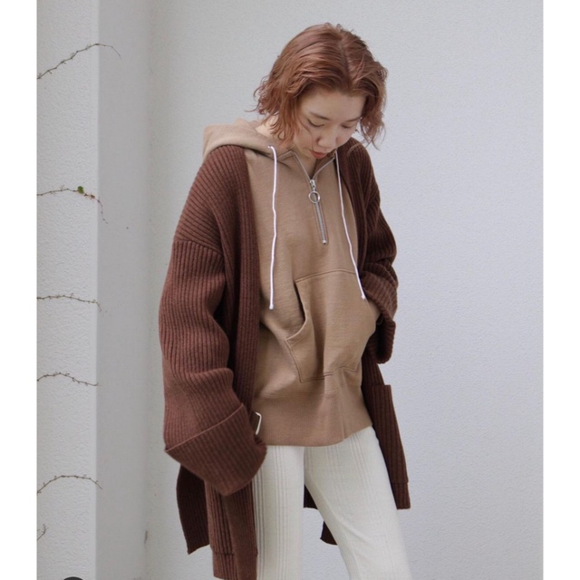 最終値下げ　PHEENY : Half zip parka  CAMEL