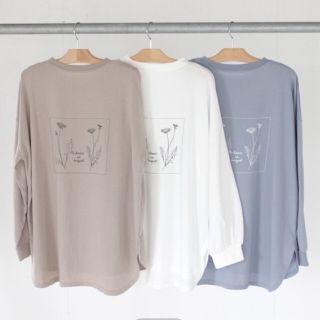 プリントTシャツ バックプリント ロゴプリント ロンT 長袖(Tシャツ(長袖/七分))