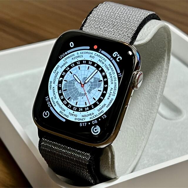 Apple Watch - 人気 Apple Watch Series 4 44mm シルバーステンレスの 
