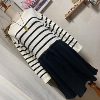 アニエスベー(agnes b.)の新品タグ付　アニエスベー　ニットワンピース　price¥21000＋税(ひざ丈ワンピース)