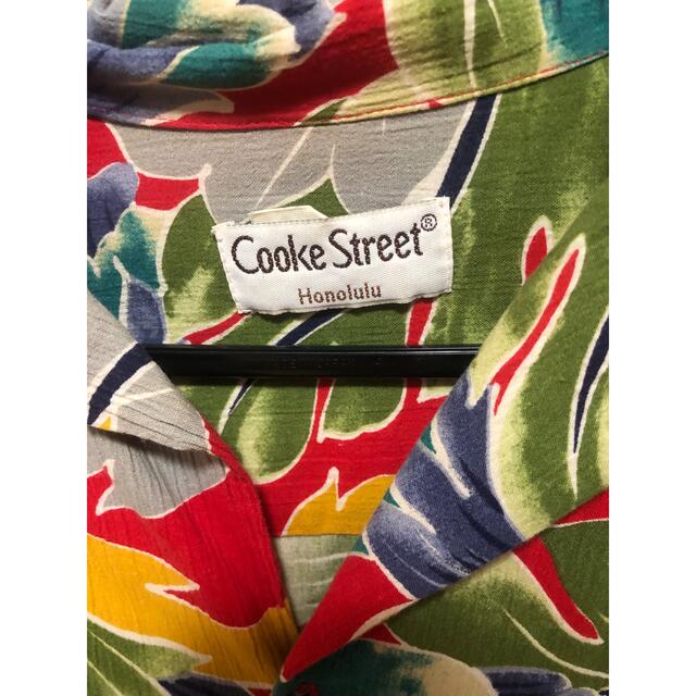 USA Cooke Street ハワイ製 コットンアロハシャツ 赤 1