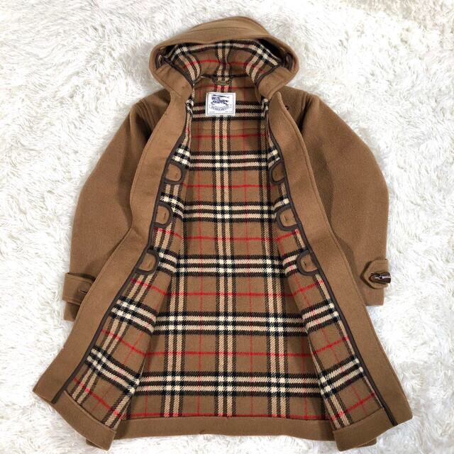 BURBERRY(バーバリー)の希少 BURBERRY 英国製 ノバチェック メルトン ウール ダッフルコート レディースのジャケット/アウター(ダッフルコート)の商品写真