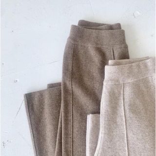 NUEbyas cashmerewool center line PT(カジュアルパンツ)