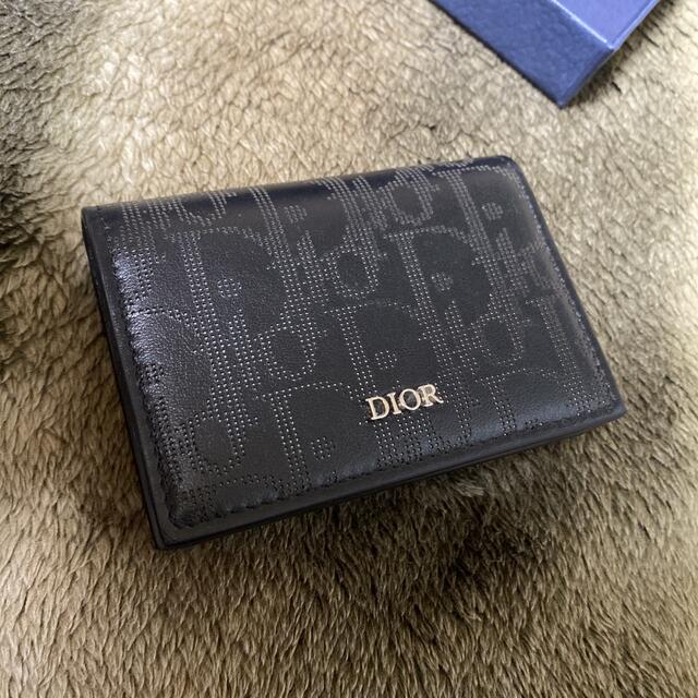 21年9月購入 DIOR オブリーク ジャカード ビジネス カードケース名刺入れ/定期入れ