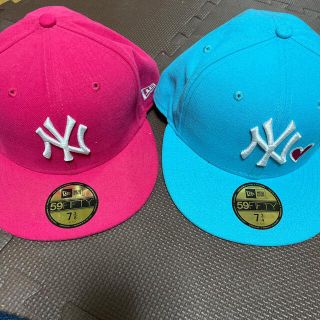 ニューエラー(NEW ERA)のニューエラ　キャップ　ピンク　ブルーセット(キャップ)