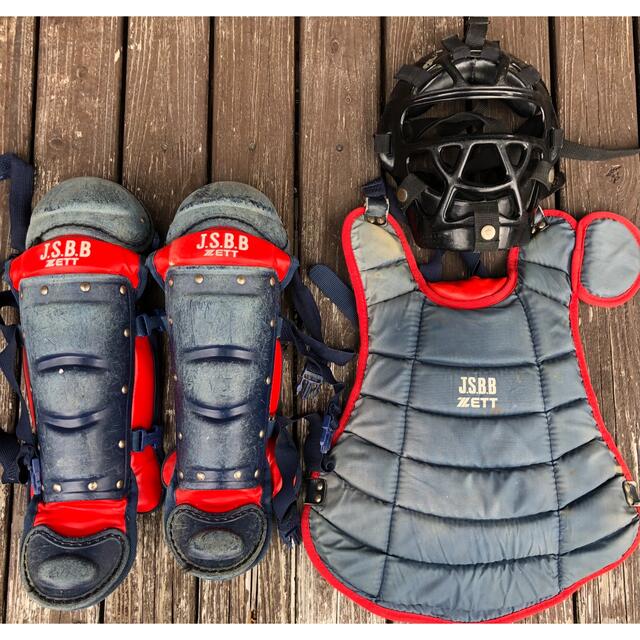ZETT(ゼット)のZETT キャッチャー防具　少年用　レガース　マスク　セット　 スポーツ/アウトドアの野球(防具)の商品写真