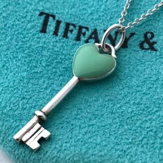 Tiffany\u0026Co ティファニー ブルー エナメル ハート キー ネックレス