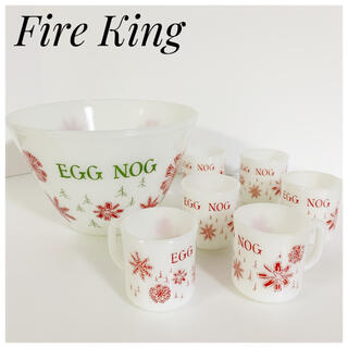 Fire King ファイヤーキング EGGNOG エッグノッグマグカップセット