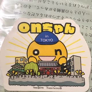onちゃん　ステッカー　東京限定(キャラクターグッズ)