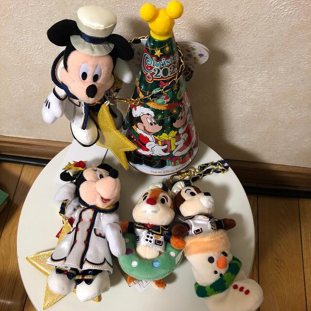 ディズニー2021クリスマス　ぬいば3種 +パフチョコレート缶