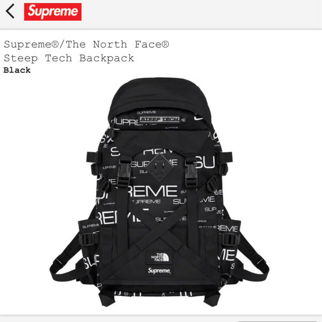 Supreme The North Face Steep Tech 黒