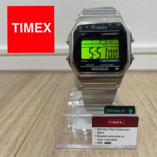 タイメックス(TIMEX)の【新品】TIMEX タイメックス デジタルウォッチ シルバー T78587(腕時計(デジタル))