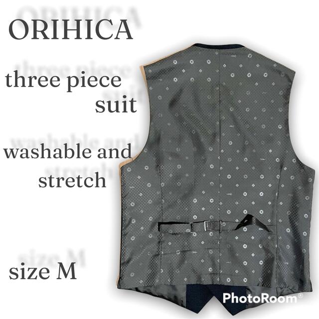 ORIHICA(オリヒカ)の⭐︎スリーピース⭐︎オリヒカ　ダブルベスト　ウォッシャブル　ストレッチ　スーツ メンズのスーツ(セットアップ)の商品写真