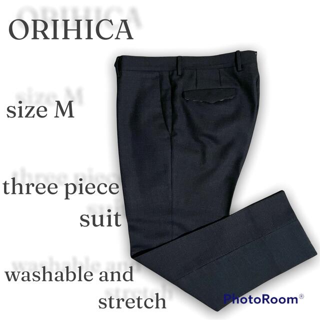 ORIHICA(オリヒカ)の⭐︎スリーピース⭐︎オリヒカ　ダブルベスト　ウォッシャブル　ストレッチ　スーツ メンズのスーツ(セットアップ)の商品写真