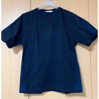 マルニ(Marni)のMARNI 前後異素材Tシャツ（ネイビー×ネイビー）(Tシャツ/カットソー(半袖/袖なし))