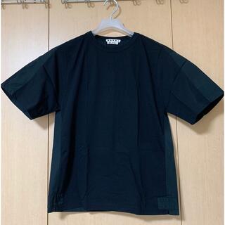 マルニ(Marni)のMARNI 前後異素材Tシャツ（ブラック×ブラック）(Tシャツ/カットソー(半袖/袖なし))