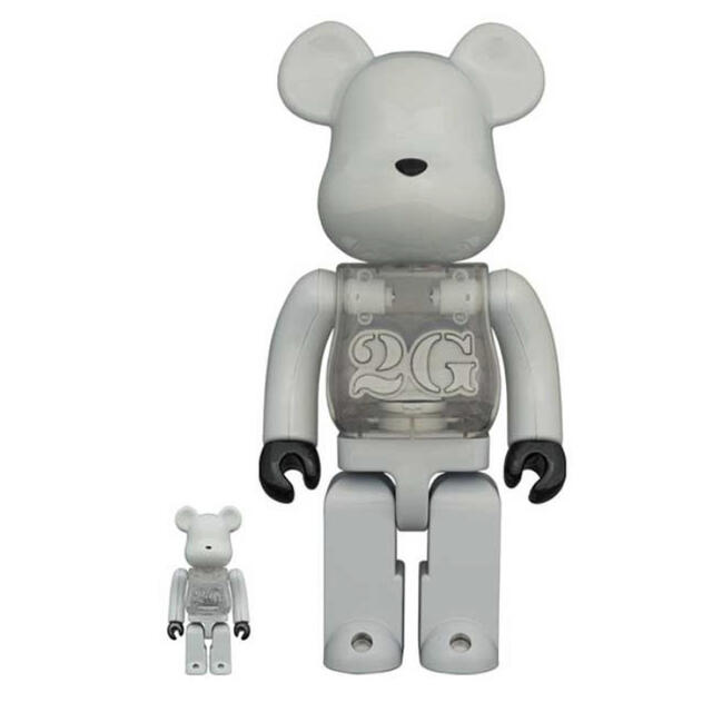 MEDICOM TOY(メディコムトイ)のBearbrick 2G WHITE CHROME 100% & 400% エンタメ/ホビーのフィギュア(その他)の商品写真