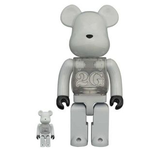 メディコムトイ(MEDICOM TOY)のBearbrick 2G WHITE CHROME 100% & 400%(その他)