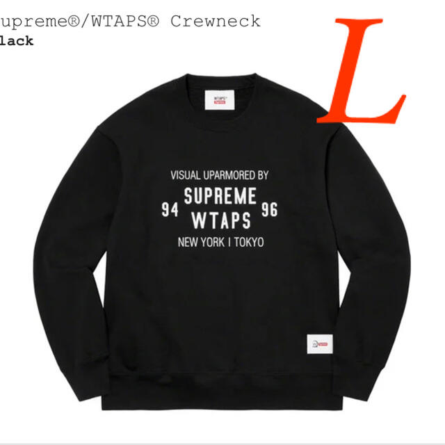 スウェットSupreme®/WTAPS® Crewneck Black L 黒