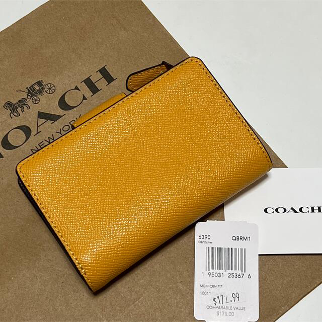 9cmマチ新品未使用 コーチ coach 二つ折り財布 6390