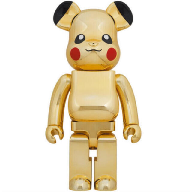 エンタメ/ホビーBE@RBRICK ピカチュウ GOLD CHROME Ver.1000%