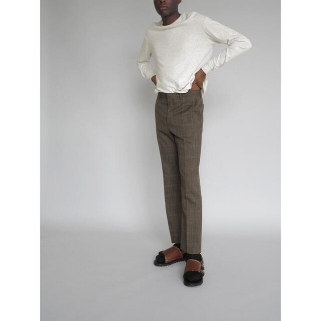 AURALEE BLUEFACED WOOL NARROW SLACKS