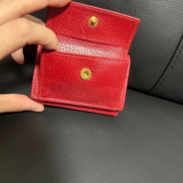 Gucci(グッチ)のグッチ GUCCI コンパクトウォレット　GGマーモント　レザー　レッド（赤）　 レディースのファッション小物(財布)の商品写真