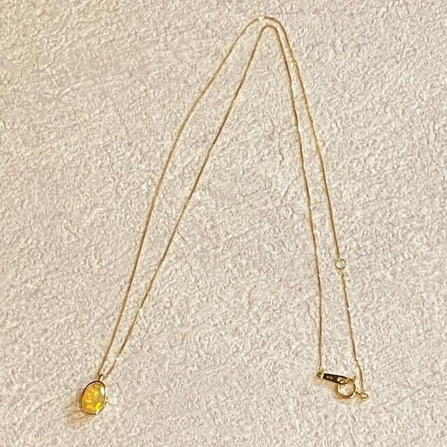 オパール ネックレス ピアス k18 ベネチアンチェーン レディースのアクセサリー(ネックレス)の商品写真