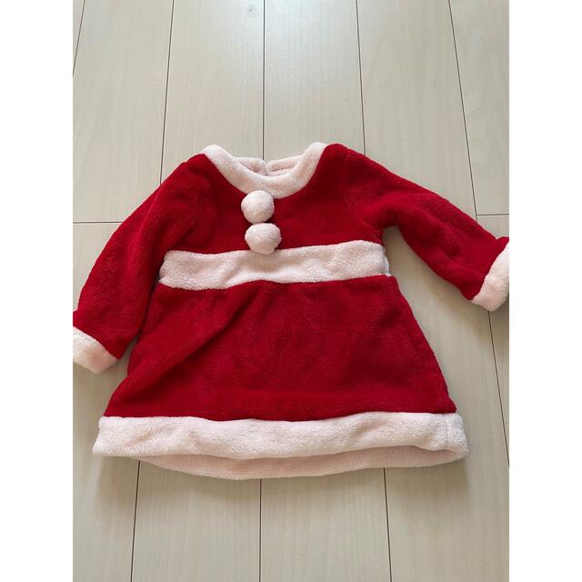 クリスマス　サンタ 90 女の子 キッズ/ベビー/マタニティのキッズ服女の子用(90cm~)(その他)の商品写真