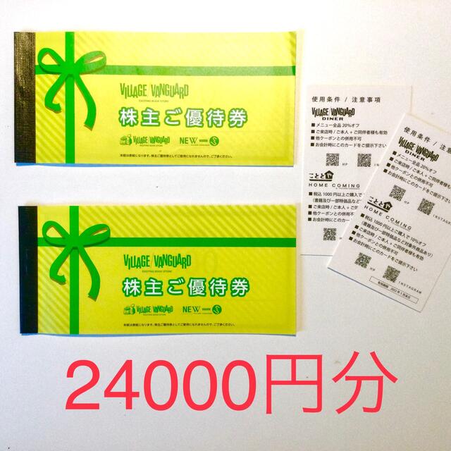 ヴィレッジヴァンガード 株主優待 24,000円分 【日本未発売】 7742円