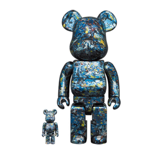 MEDICOM TOY(メディコムトイ)のBE@RBRICK Jackson Pollock STUDIO CHROME エンタメ/ホビーのフィギュア(その他)の商品写真