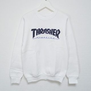 スラッシャー(THRASHER)のM 80s THRASHER スウェット トレーナー FRUIT 白 USA製(スケートボード)