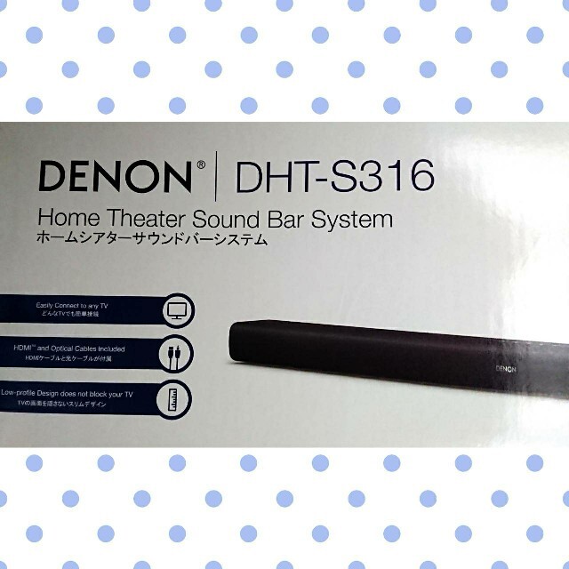 早い者勝ち！！新品送料無料！！DENON DHT-S316 サウンドバー デノンスマホ/家電/カメラ