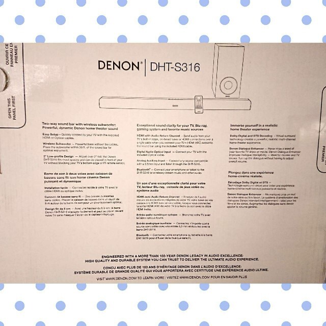 DENON(デノン)の早い者勝ち！！新品送料無料！！DENON DHT-S316 サウンドバー デノン スマホ/家電/カメラのオーディオ機器(スピーカー)の商品写真