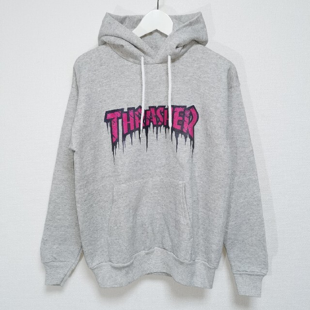 THRASHER(スラッシャー)のM 90s THRASHER ICE スウェット パーカー HANES USA製 スポーツ/アウトドアのスポーツ/アウトドア その他(スケートボード)の商品写真