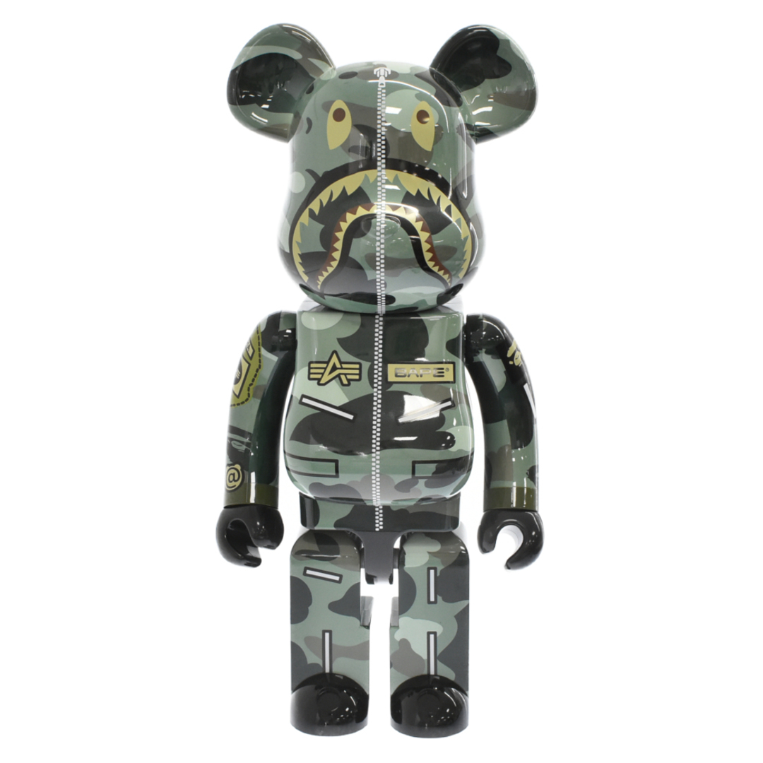 MEDICOM TOY メディコムトイ BE@RBRICK ×A BATHING APE (R)×Alpha Industries 1000% ベアブリック ×アベイジングエイプ×アルフインダストリアル フィギュア 人形