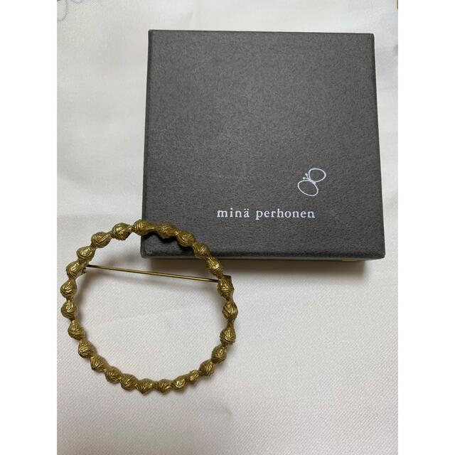 mina perhonen  tambourine ブローチ  【 gold 】