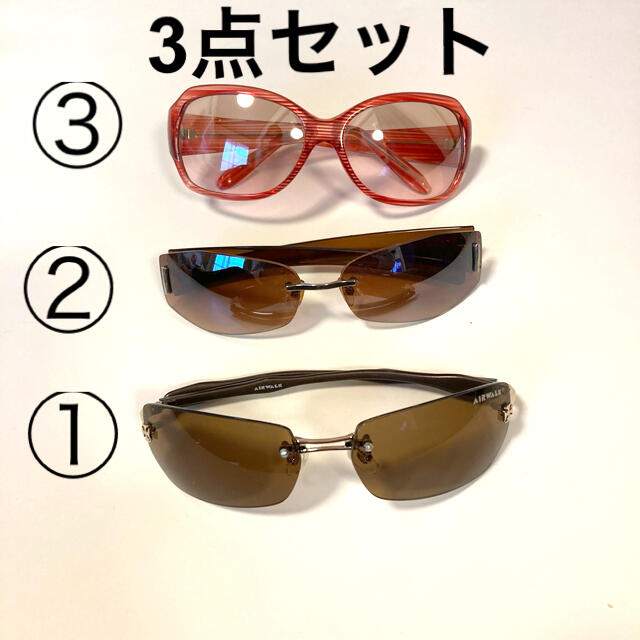メンズサングラス ノーブランド 3点セット | フリマアプリ ラクマ