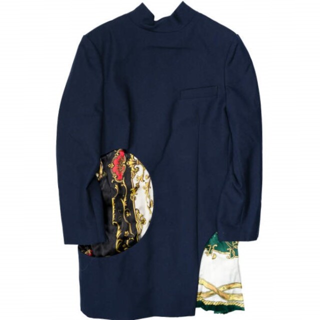 独創的 TOGA トーガ 18AW スカーフレイヤー マオカラーコート 36