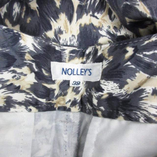 NOLLEY'S(ノーリーズ)のノーリーズ Nolley's テーパードパンツ ロング丈 総柄 38 グレー レディースのパンツ(その他)の商品写真