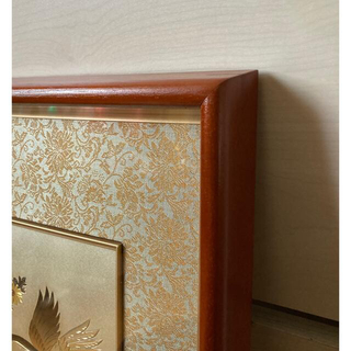 銅板彫刻 芳光刻 純金・純銀・鍍金「オシドリ」縁起物 壁掛けの通販 