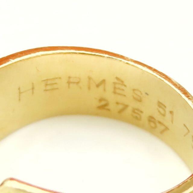 希少 美品 エルメス ヴィンテージ ゴールド ダイヤ クロス リング FF5