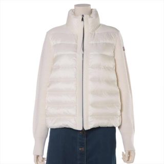 モンクレール(MONCLER)のモンクレール  ウール×ナイロン M ホワイト レディース その他アウター(その他)