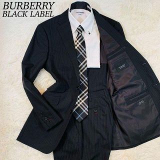 バーバリーブラックレーベル(BURBERRY BLACK LABEL)のバーバリーブラックレーベル セットアップ スーパー100’s 黒 38R M相当(セットアップ)