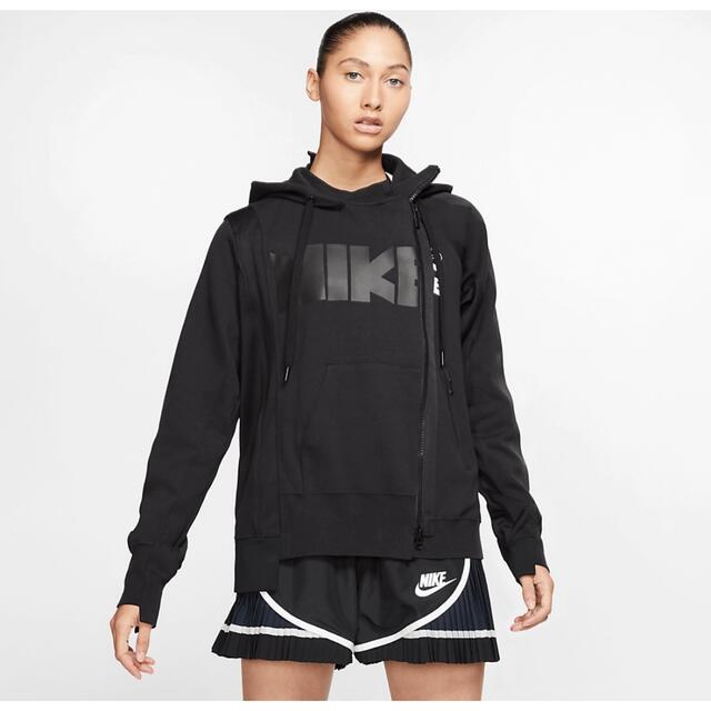 sacai(サカイ)の【未使用】sacai x Nike ダブルジップパーカー ブラック Lサイズ メンズのトップス(パーカー)の商品写真