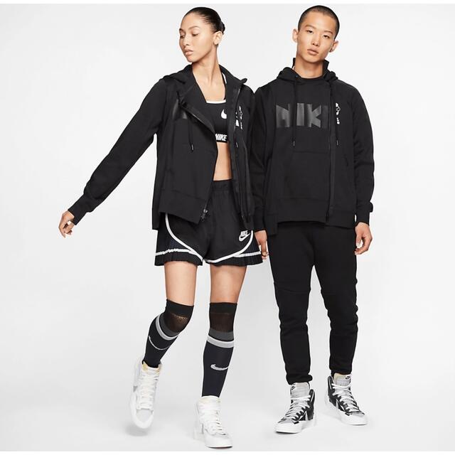 sacai(サカイ)の【未使用】sacai x Nike ダブルジップパーカー ブラック Lサイズ メンズのトップス(パーカー)の商品写真